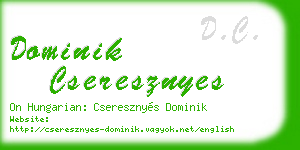 dominik cseresznyes business card