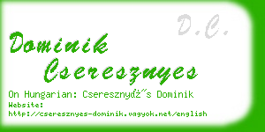 dominik cseresznyes business card